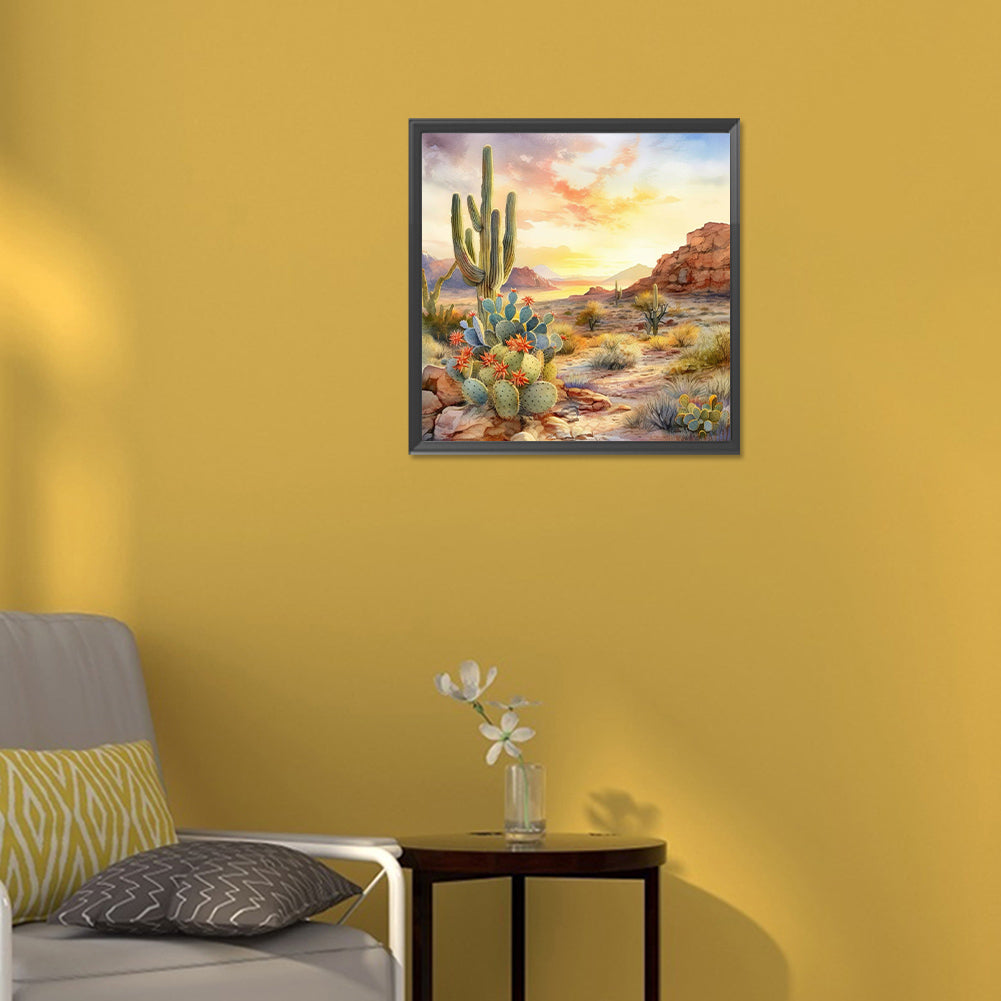 Cactus Flower - Full Round Drill Diamond Painting 30*30CM