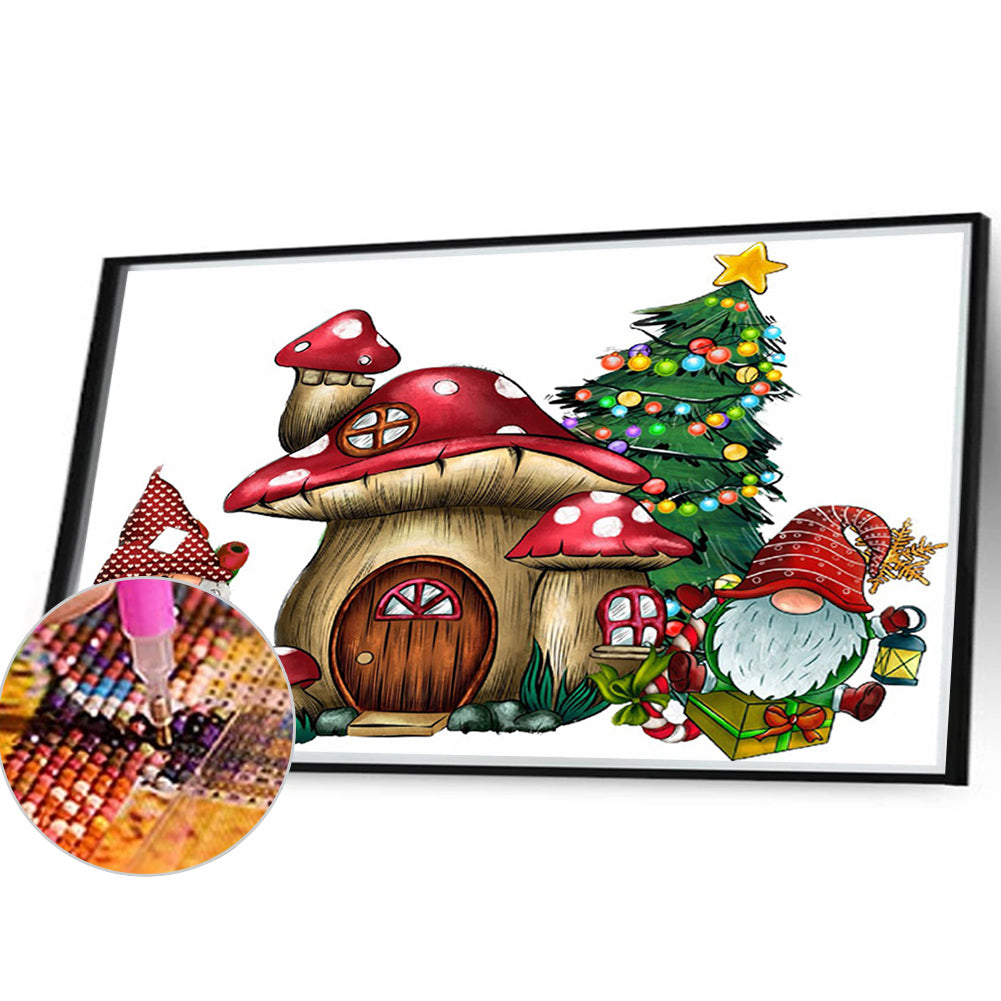 Goblin Mushroom House - Full Round Drill Diamond Painting 40*30CM