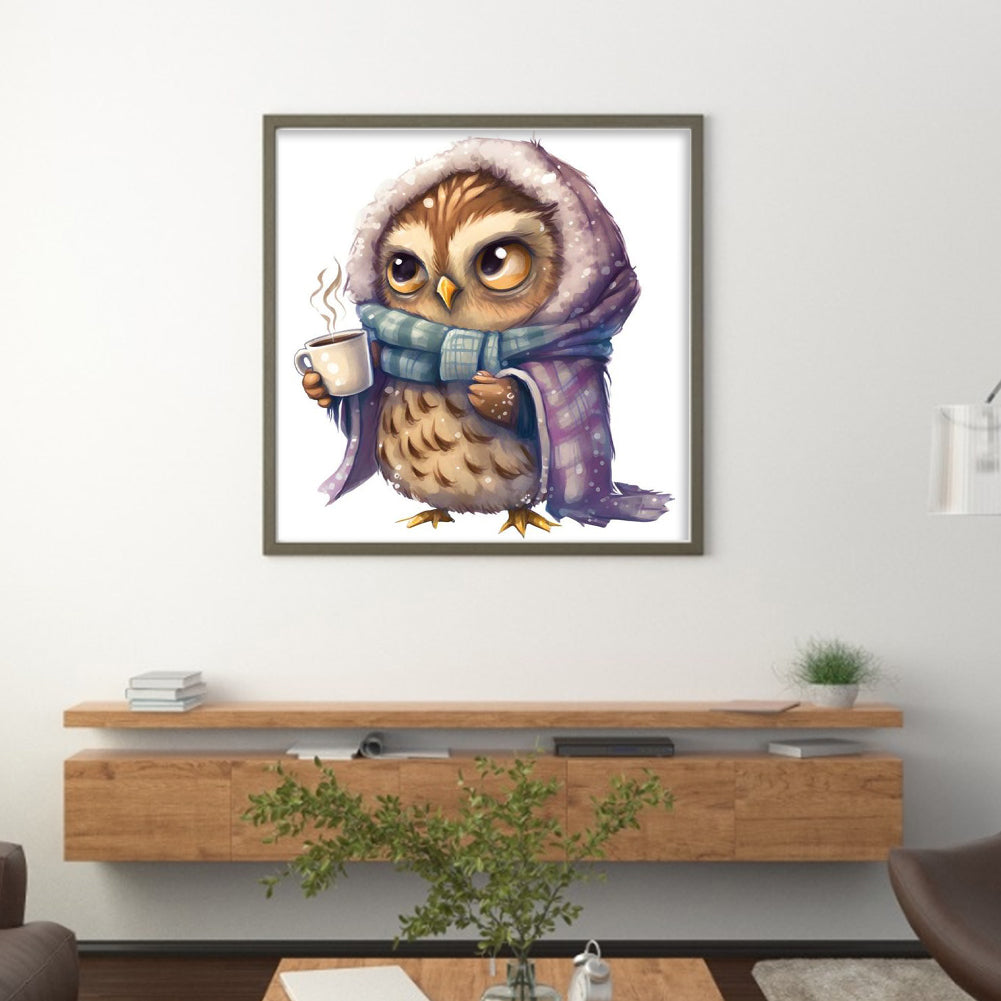 Owl - 18CT Stamped Cross Stitch 20*20CM