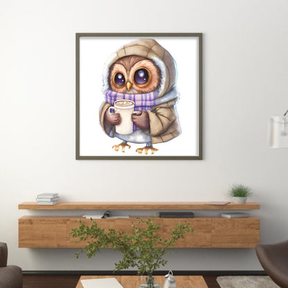 Owl - 18CT Stamped Cross Stitch 20*20CM