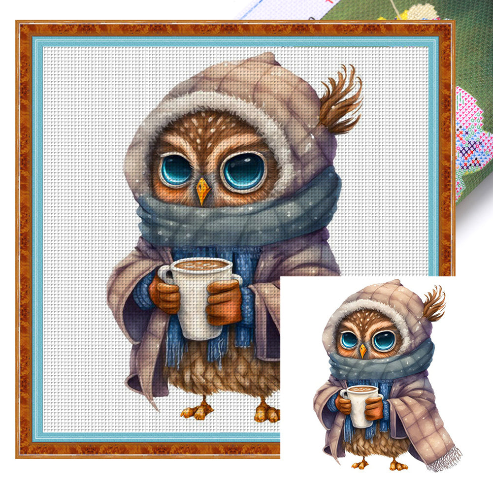 Owl - 18CT Stamped Cross Stitch 20*20CM