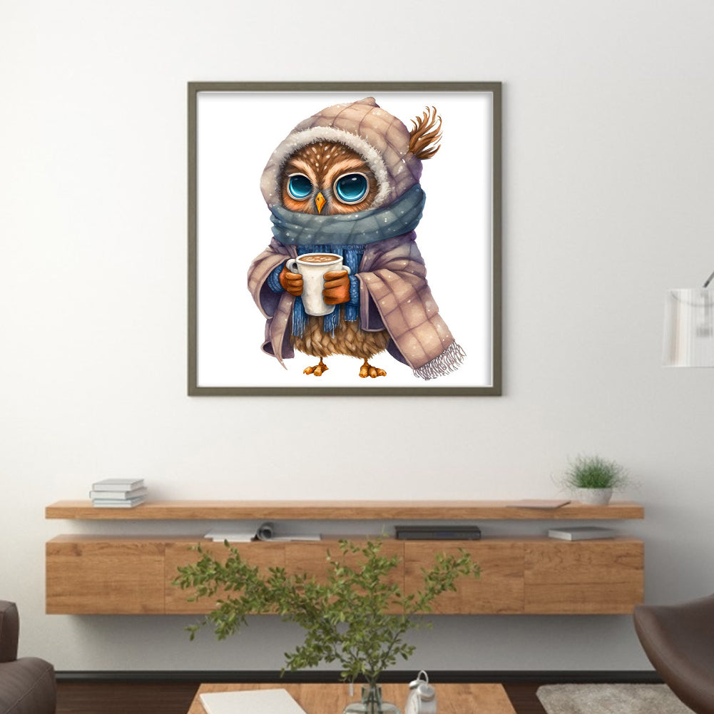 Owl - 18CT Stamped Cross Stitch 20*20CM