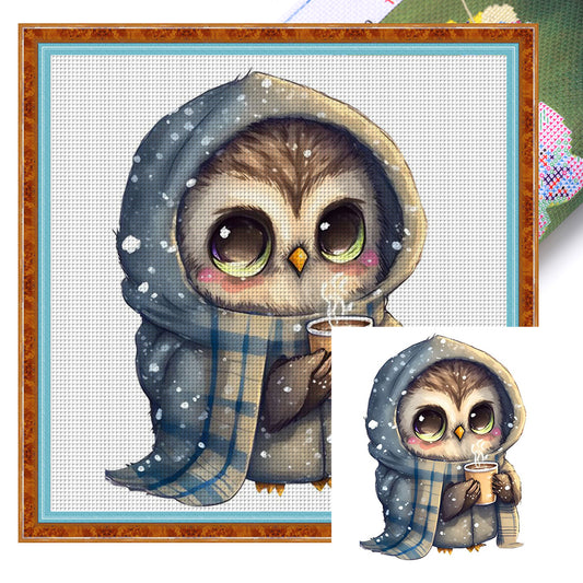 Owl - 18CT Stamped Cross Stitch 20*20CM