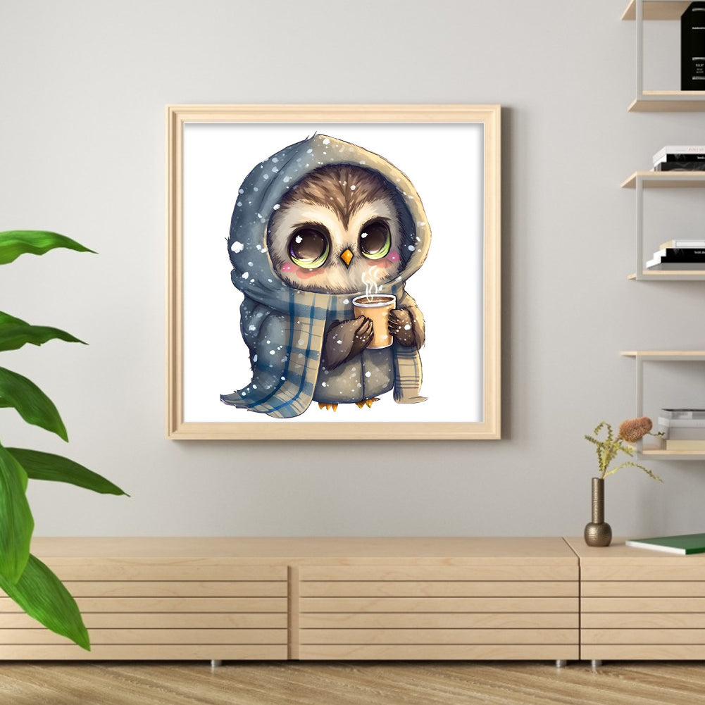 Owl - 18CT Stamped Cross Stitch 20*20CM