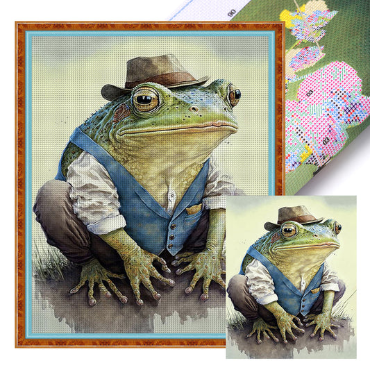 Frog - 18CT Stamped Cross Stitch 20*25CM