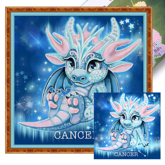 Little Flying Dragon - 18CT Stamped Cross Stitch 30*30CM