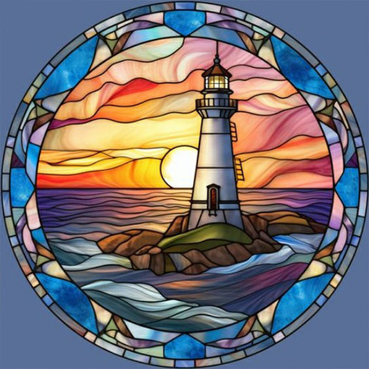 Lighthouse - Full Round Drill Diamond Painting 40*40CM