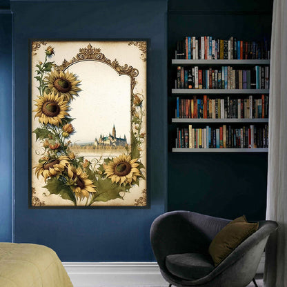 Retro Poster - Sunflower - 11CT Stamped Cross Stitch 40*60CM