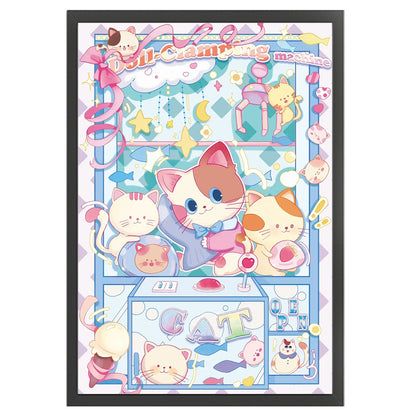 Cartoon Cat - 11CT Stamped Cross Stitch 50*70CM