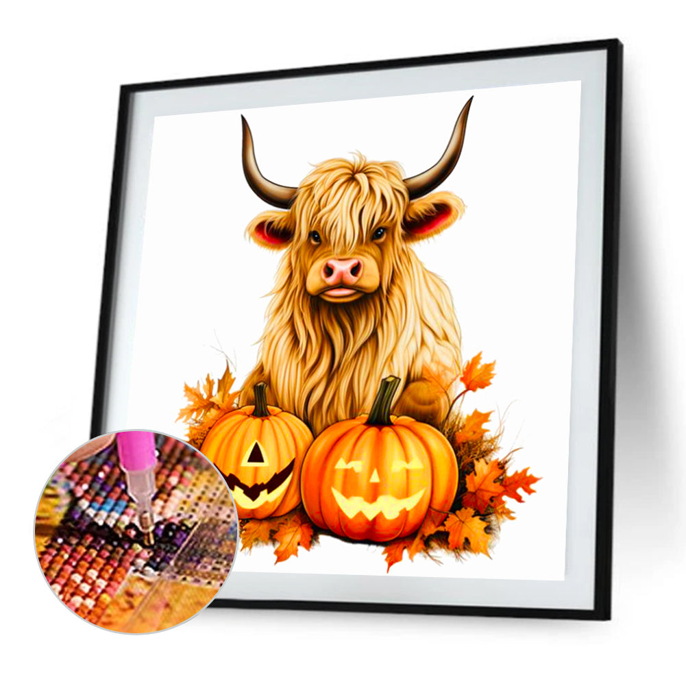 Cow And Pumpkin - Full Round Drill Diamond Painting 40*40CM