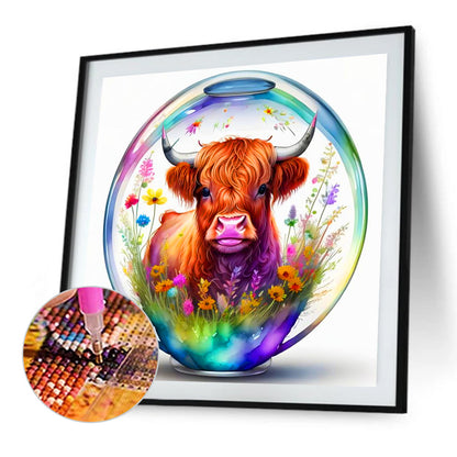 The Cow In The Crystal Ball - Full Round Drill Diamond Painting 40*40CM
