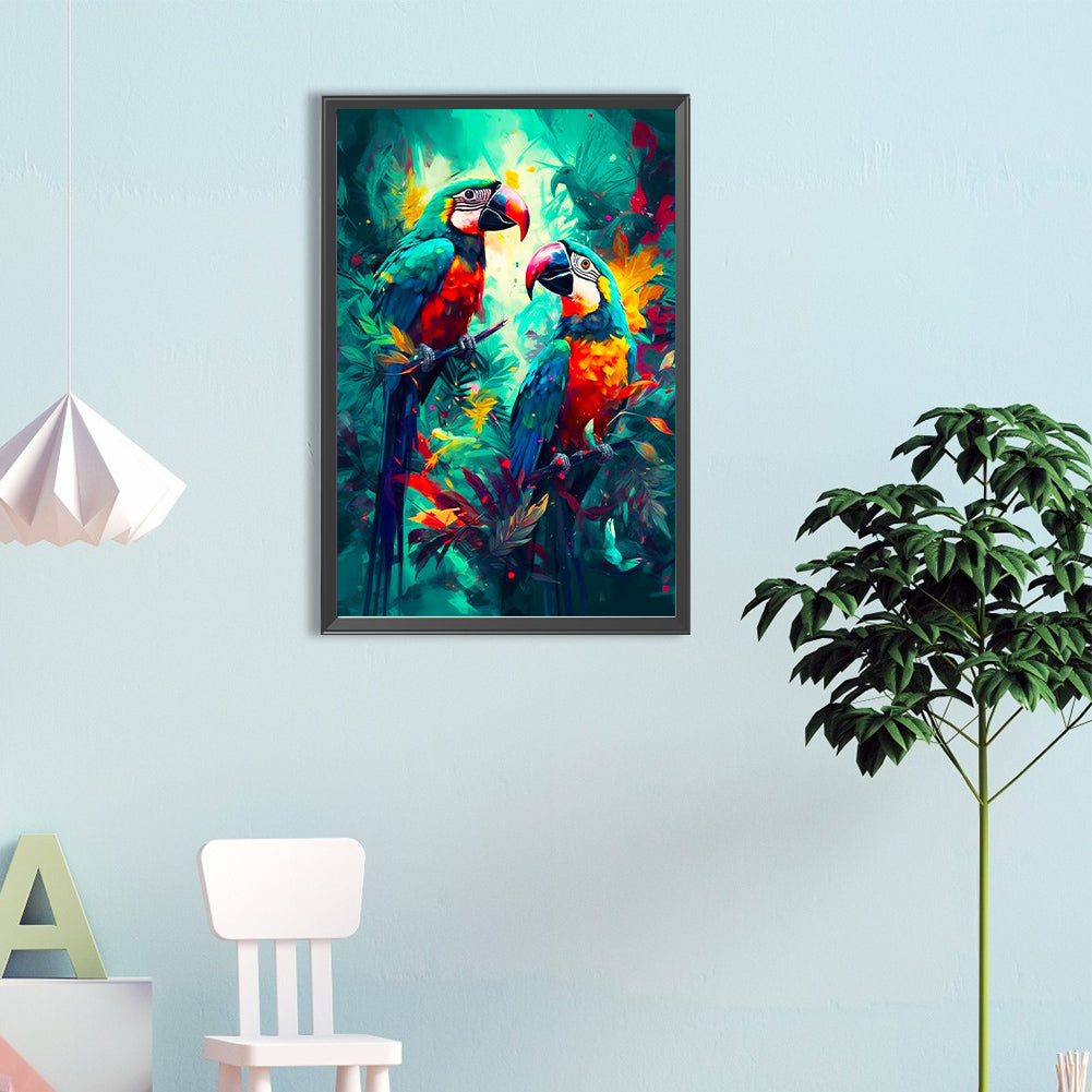Macaw - Full Round Drill Diamond Painting 40*60CM