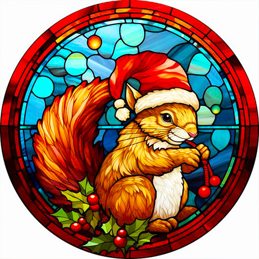 Christmas Squirrel - Full Round Drill Diamond Painting 40*40CM