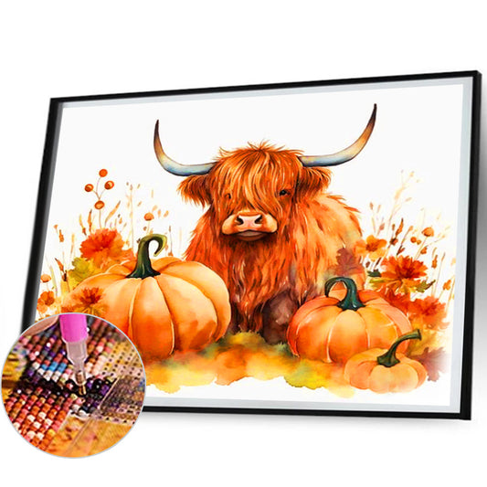 Cow And Pumpkin - Full Round Drill Diamond Painting 60*50CM