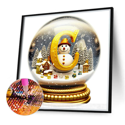 Christmas Alphabet Crystal Ball C - Full Round Drill Diamond Painting 40*40CM