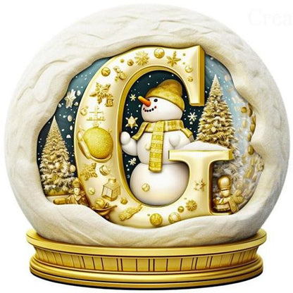 Christmas Alphabet Crystal Ball G - Full Round Drill Diamond Painting 40*40CM