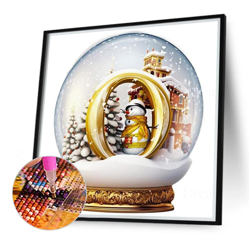 Christmas Alphabet Crystal Ball O - Full Round Drill Diamond Painting 40*40CM