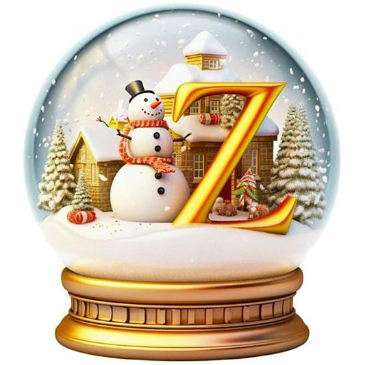 Christmas Alphabet Crystal Ball Z - Full Round Drill Diamond Painting 40*40CM