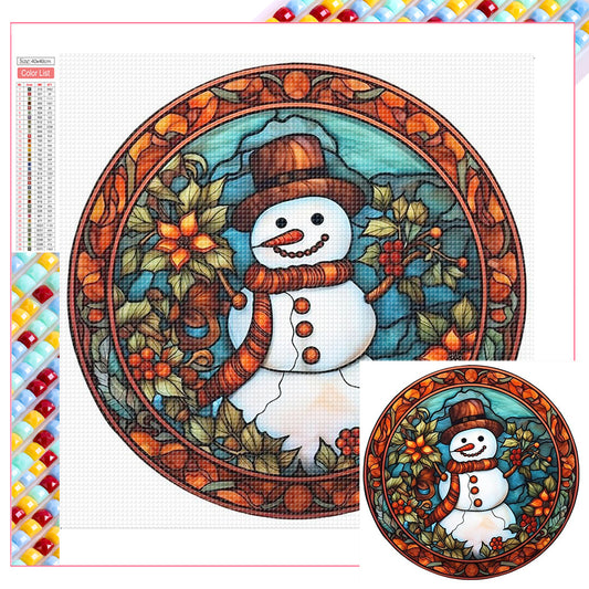 Christmas Snowman - Full Square Drill Diamond Painting 40*40CM