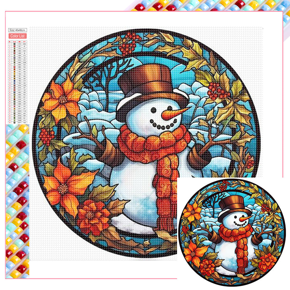 Christmas Snowman - Full Square Drill Diamond Painting 40*40CM