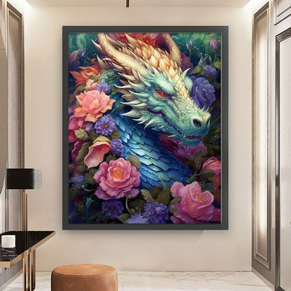 Colorful Dragon - 11CT Stamped Cross Stitch 50*60CM