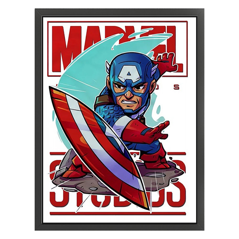 Avengers-Captain America - 11CT Stamped Cross Stitch 40*55CM