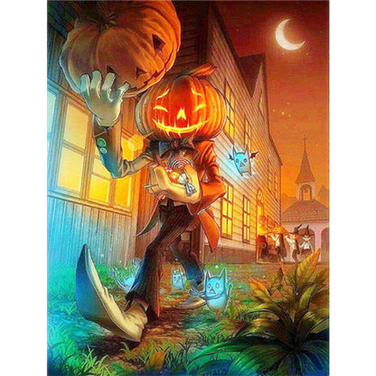 Halloween Pumpkin Man - 11CT Stamped Cross Stitch 40*53CM