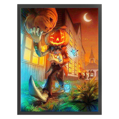 Halloween Pumpkin Man - 11CT Stamped Cross Stitch 40*53CM