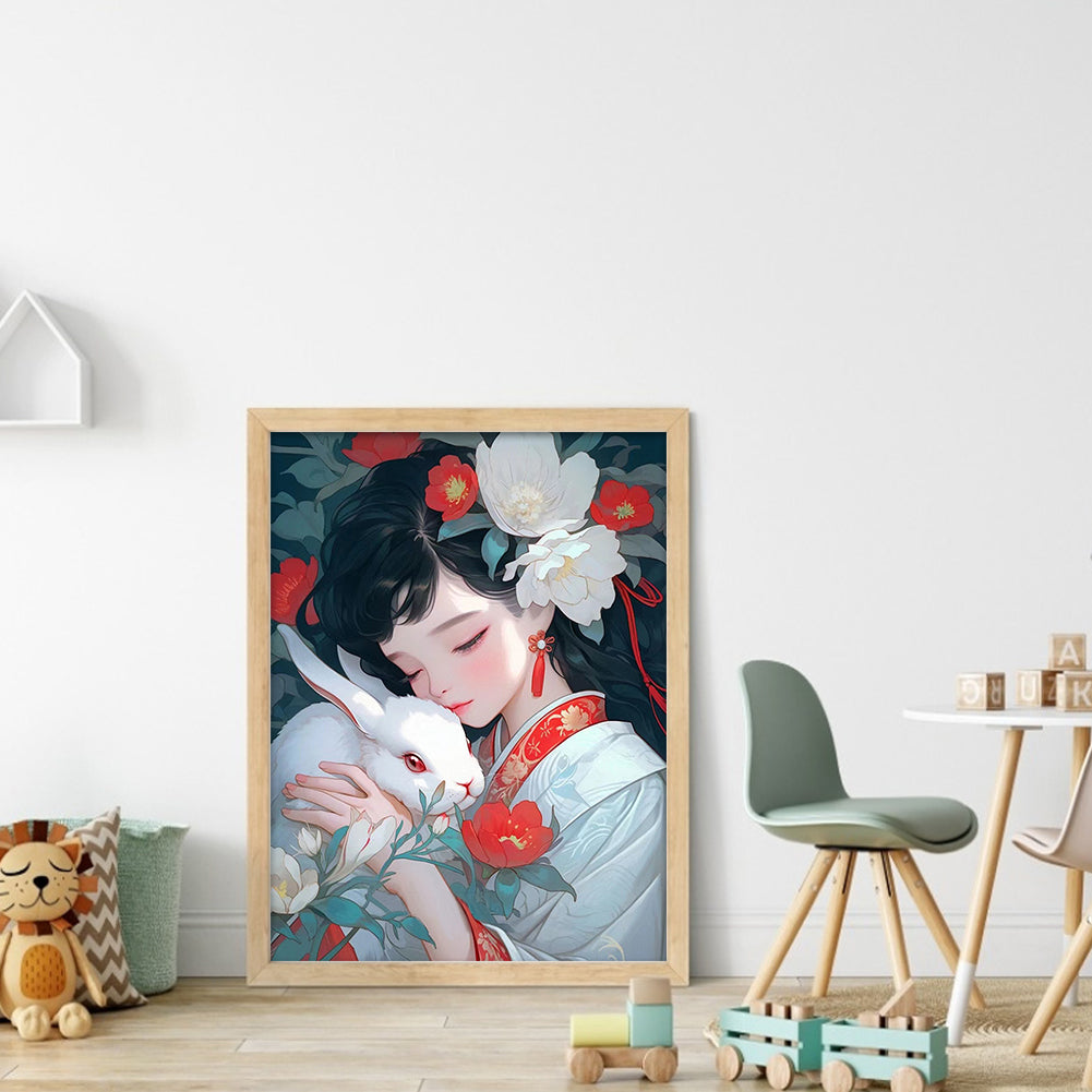 Japanese Kimono Girl - 11CT Stamped Cross Stitch 40*55CM