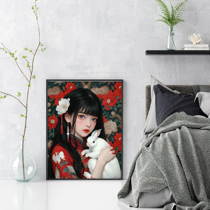 Japanese Kimono Girl - 11CT Stamped Cross Stitch 40*55CM