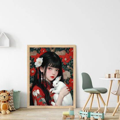 Japanese Kimono Girl - 11CT Stamped Cross Stitch 40*55CM