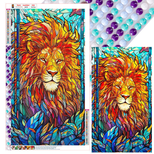 Smiling Lion - Full Round Drill Diamond Painting 40*70CM