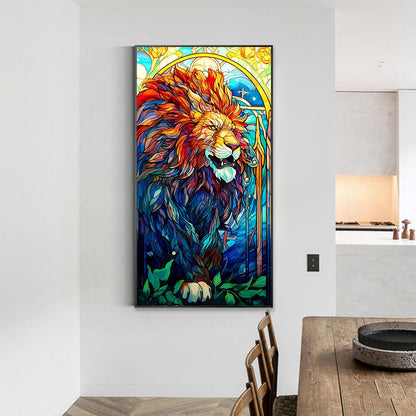 Domineering Lion - Full Round Drill Diamond Painting 40*70CM