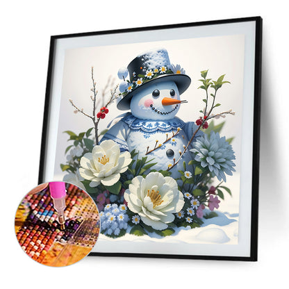 Snowman - Full Round Drill Diamond Painting 40*40CM