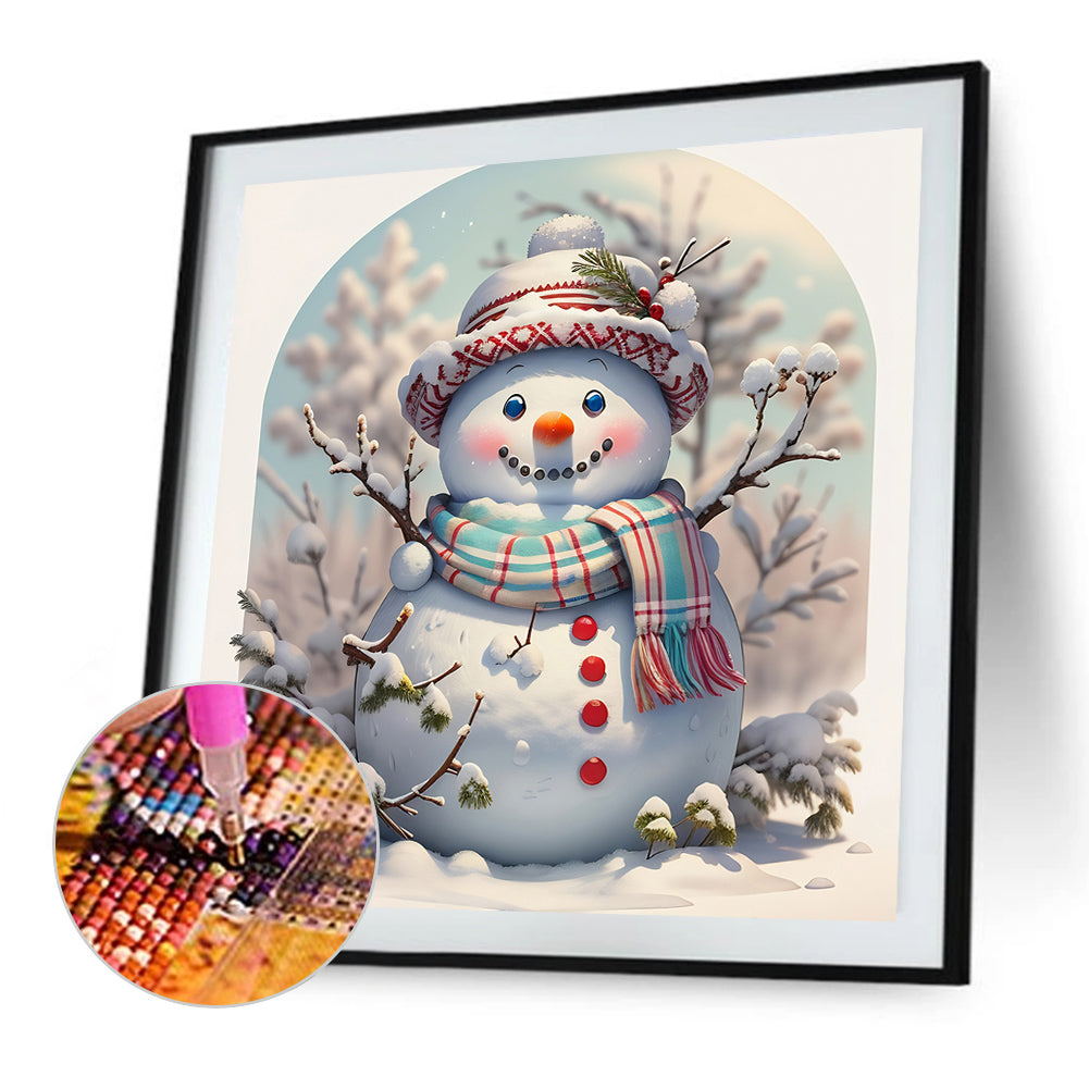 Snowman - Full Round Drill Diamond Painting 40*40CM