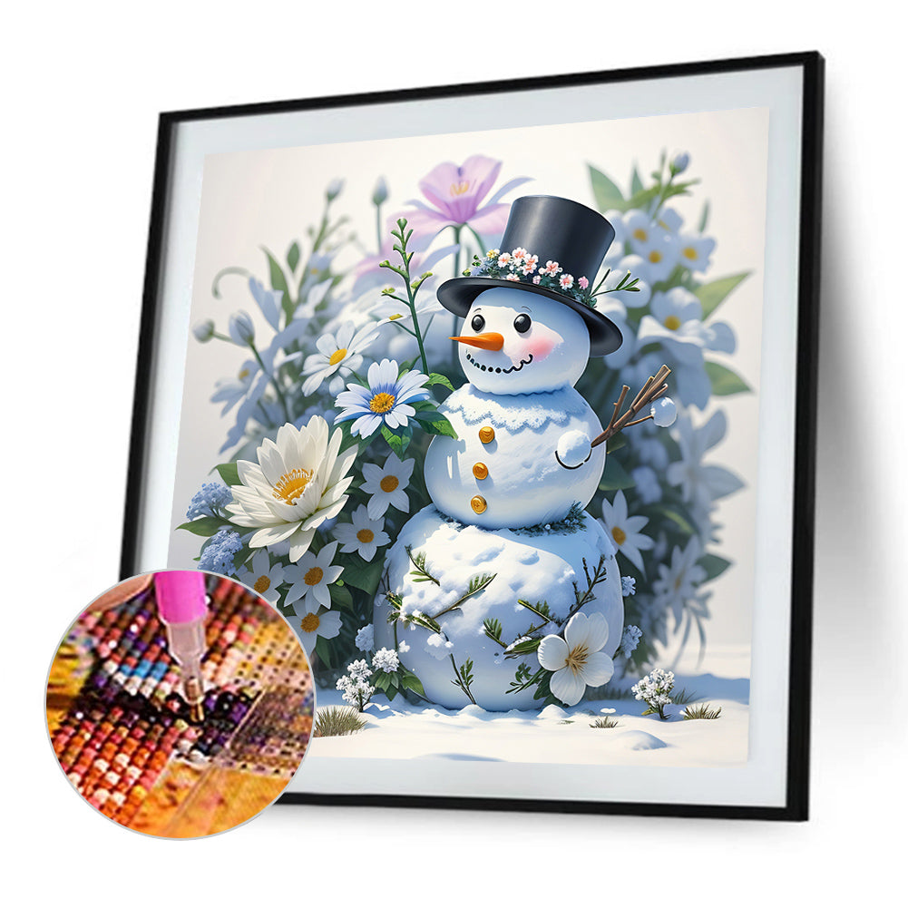 Snowman - Full Round Drill Diamond Painting 40*40CM