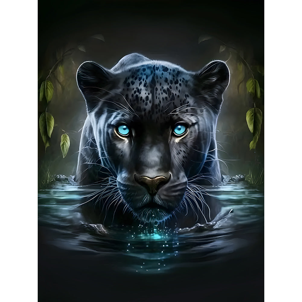 Water Leopard - Full Round Drill Diamond Painting 30*40CM