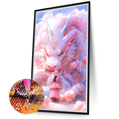 Dragon Girl - Full Round Drill Diamond Painting 40*70CM