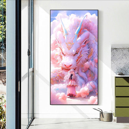 Dragon Girl - Full Round Drill Diamond Painting 40*70CM