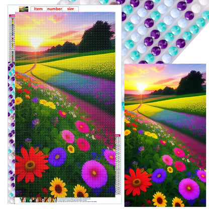 Flower Meadow - Full Round Drill Diamond Painting 40*70CM