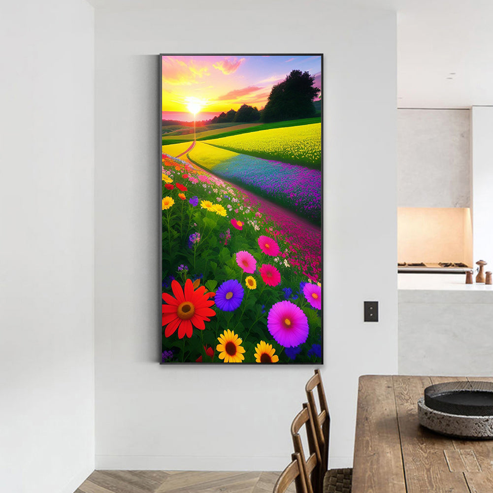 Flower Meadow - Full Round Drill Diamond Painting 40*70CM