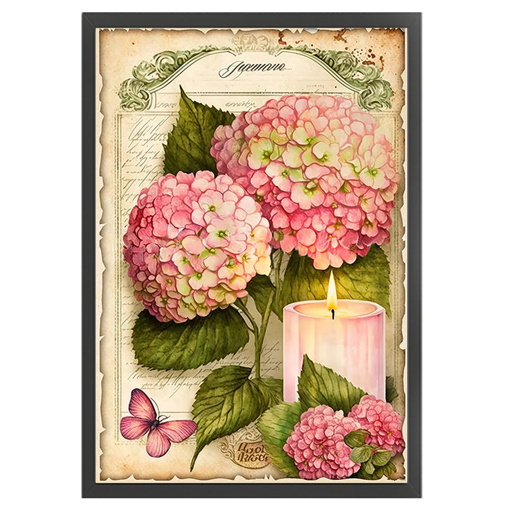 Vintage Poster - Hydrangea - 11CT Stamped Cross Stitch 40*60CM