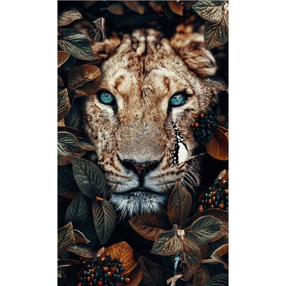 Leopard In The Grass - 11CT Stamped Cross Stitch 40*65CM