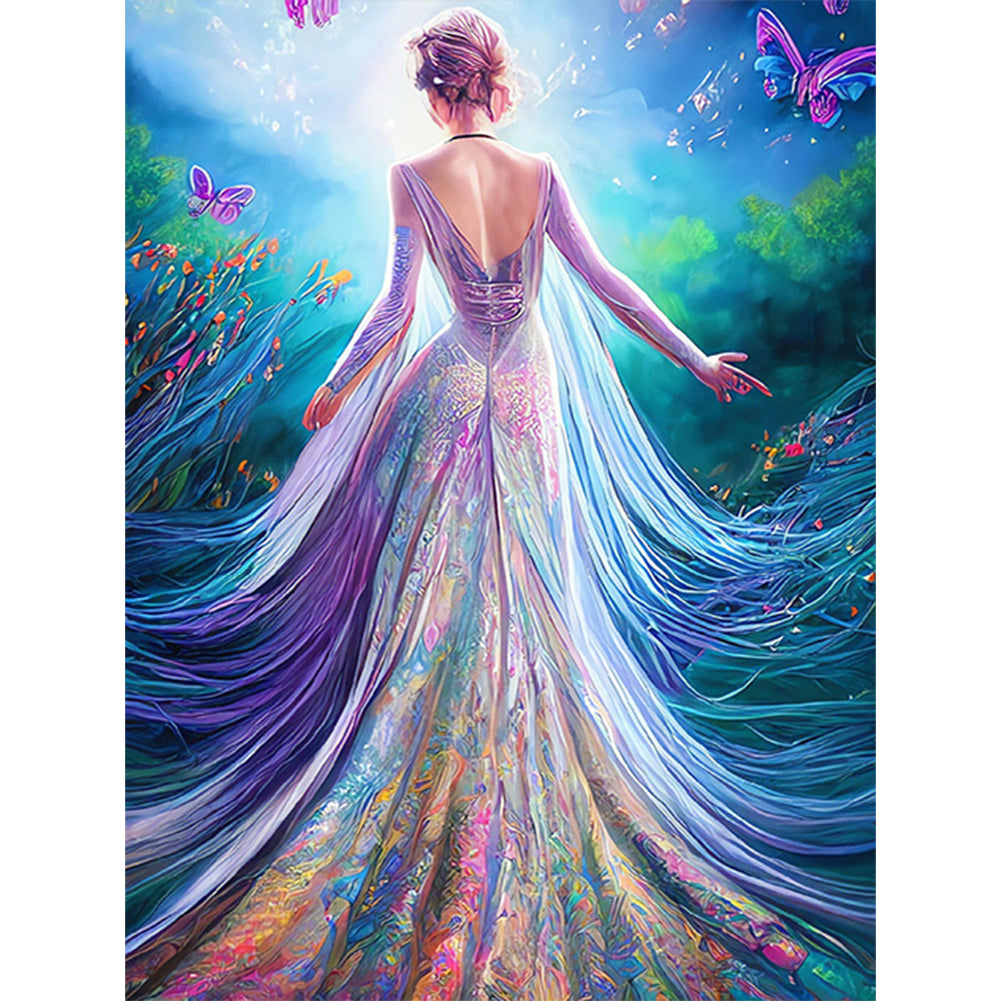 Butterfly Princess - 11CT Stamped Cross Stitch 50*65CM