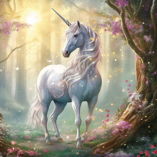 Forest Unicorn - Full Round Drill Diamond Painting 40*40CM