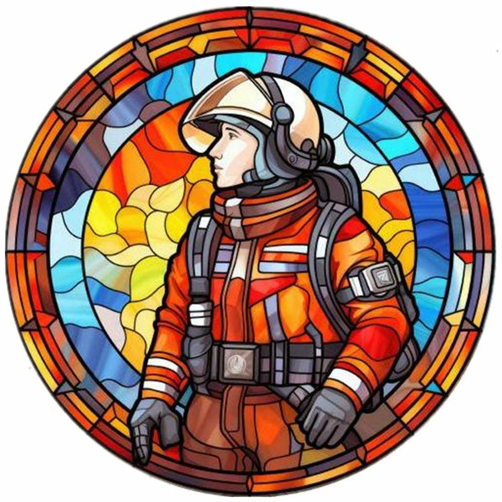 Medallion Firefighter - Full Round Drill Diamond Painting 40*40CM