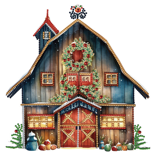 Christmas Cottage - Special Shaped Drill Diamond Painting 30*30CM