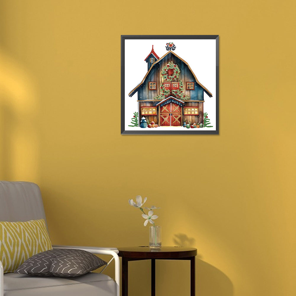 Christmas Cottage - Special Shaped Drill Diamond Painting 30*30CM