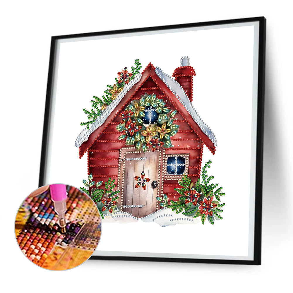 Christmas Cottage - Special Shaped Drill Diamond Painting 30*30CM