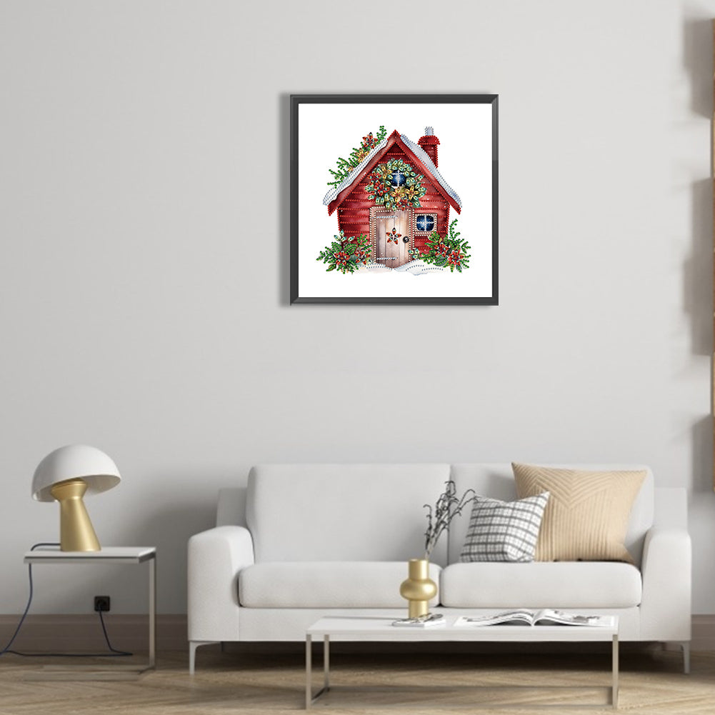 Christmas Cottage - Special Shaped Drill Diamond Painting 30*30CM